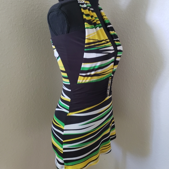 Ladies Sexy Black, Green and Gold Halter Top - Picture 6 of 10